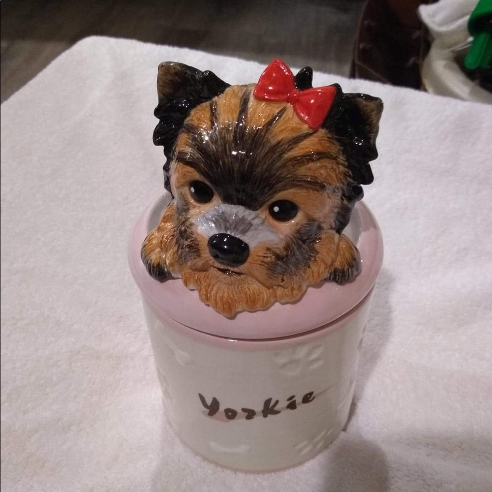 Ceramic Yorkie Treat Jar